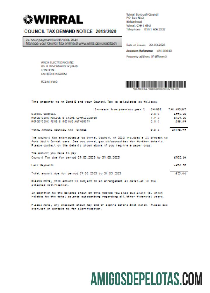 Projeto de Lei de Negócios Fiscais do Conselho de Wirral, SCR baixar para verificação